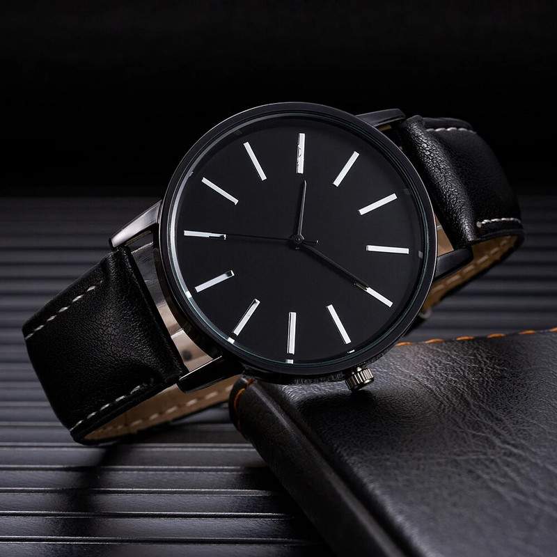 Πολυτελή Ανδρικά Ρολόγια Μινιμαλιστικό Μαύρο Ροζ Δερμάτινο Ανδρικό Ρολόι Χαλαζία Αθλητικό Ηλεκτρονικό Ρολόι Υψηλής Ποιότητας Orologio Uomo