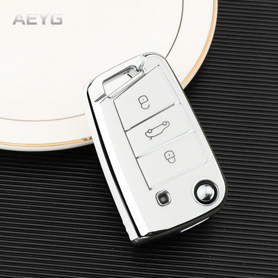 Μόδα TPU θήκη κλειδιού αυτοκινήτου Πλήρες κάλυμμα για VW Volkswagen Golf 7 MK7 Tiguan MK2 για SEAT Ateca Leon FR 2 Ibiza Για Skoda Octavia