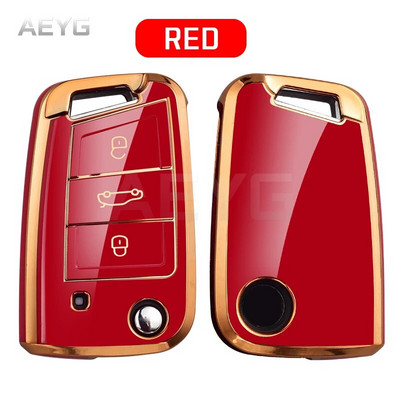 Μόδα TPU θήκη κλειδιού αυτοκινήτου Πλήρες κάλυμμα για VW Volkswagen Golf 7 MK7 Tiguan MK2 για SEAT Ateca Leon FR 2 Ibiza Για Skoda Octavia