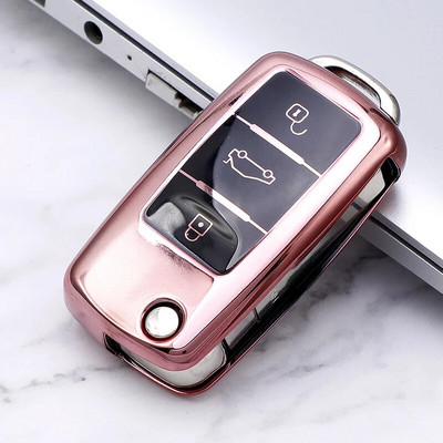 Auto Tpu automobilio raktų dėklo dangtelis, skirtas VW Volkswagen Polo Tiguan Passat B5 B6 B7 Golf 4 5 6 MK6 Jetta Lavida, skirtas Skoda Octavia