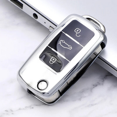 Auto Tpu automobilio raktų dėklo dangtelis, skirtas VW Volkswagen Polo Tiguan Passat B5 B6 B7 Golf 4 5 6 MK6 Jetta Lavida, skirtas Skoda Octavia