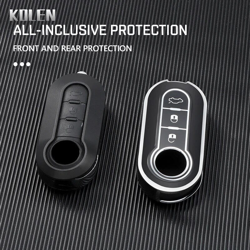 TPU automobilio nuotolinio raktų dėklo dangtelio dangtelis, skirtas Fiat 500 Ducato Panda 500L Punto Lancia Musa Citroen džemperiui Peugeot Boxer