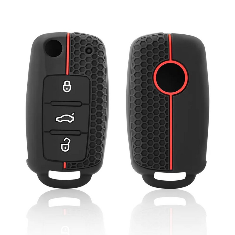 Auto silikoonist auto võtme korpuse kate VW Volkswagen Polo Tiguan Passat B5 B6 B7 Golf 4 5 6 MK6 Jetta Lavida jaoks Skoda Octavia 2 5