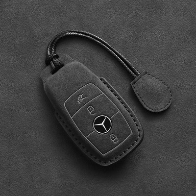 Ādas automašīnas atslēgas futrālis Mercedes Benz ACESG Class GLC CLE CLA GLB GLS W177 W205 W213 W222 X167 AMG Fob zamšādas piederumi