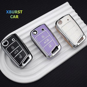 Για VW Polo Skoda Octavia A7 Kodiaq Seat Ateca Leon Golf 7 MK7 VII Tiguan Soft TPU Κάλυμμα κλειδιού αυτοκινήτου Θήκη Shell Fob Protector