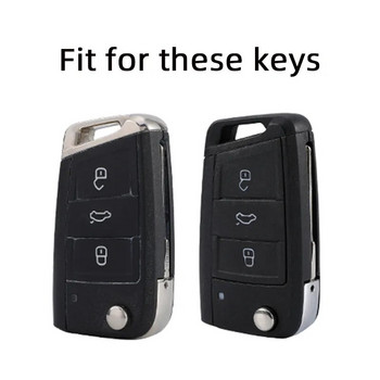 За VW Polo Skoda Octavia A7 Kodiaq Seat Ateca Leon Golf 7 MK7 VII Tiguan Soft TPU Car Key Cover Case Shell Fob Holder Protector