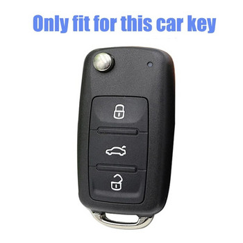 Кожен калъф за ключове за кола Автомобилен ключ Пълна защитна чанта за VW Volkswagen Polo Tiguan Passat Golf Jetta Lavida Skoda Octavia