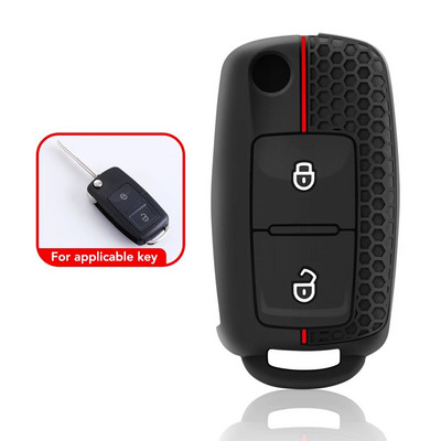 2 nupuga silikoonist klappkummist autovõtme ümbris VW Volkswagen Amarok Polo Golf 5 6 7 MK4 Bora Jetta Altea Alhambra jaoks