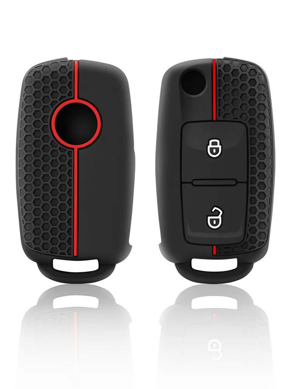 2 nupuga silikoonist klappkummist autovõtme ümbris VW Volkswagen Amarok Polo Golf 5 6 7 MK4 Bora Jetta Altea Alhambra jaoks