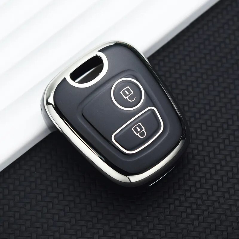 Citroen C1 C4 jaoks Peugeot 106 107 206 207 306 307 406 407 Auto Shell Fob Protector TPU auto kaugjuhtimispuldi võtmeümbrise katte tarvikud