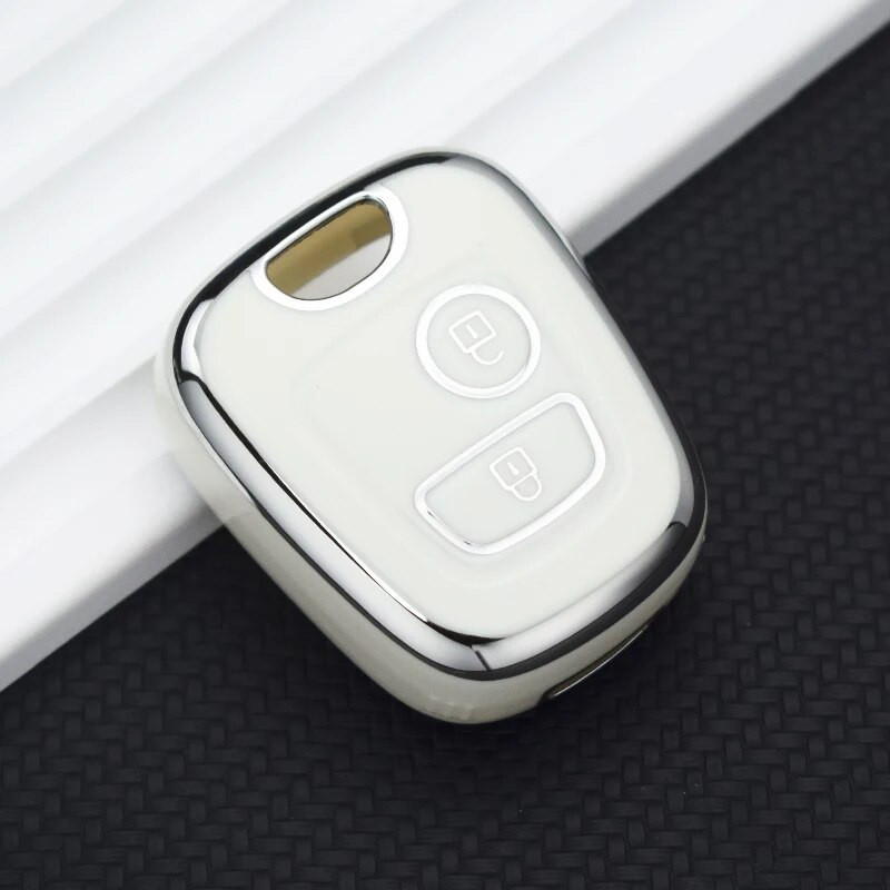 Citroen C1 C4 jaoks Peugeot 106 107 206 207 306 307 406 407 Auto Shell Fob Protector TPU auto kaugjuhtimispuldi võtmeümbrise katte tarvikud
