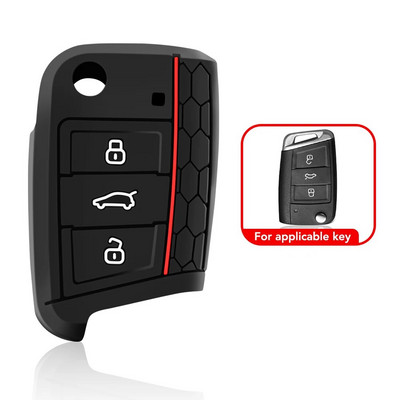 Automobilio rakto dangtelio silikoninis apvalkalas, skirtas VW Golf 7 MK7 VII Tiguan MK2 Polo Skoda Octavia A7 Kodiaq Seat Ateca Leon