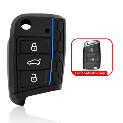 Automobilio rakto dangtelio silikoninis apvalkalas, skirtas VW Golf 7 MK7 VII Tiguan MK2 Polo Skoda Octavia A7 Kodiaq Seat Ateca Leon