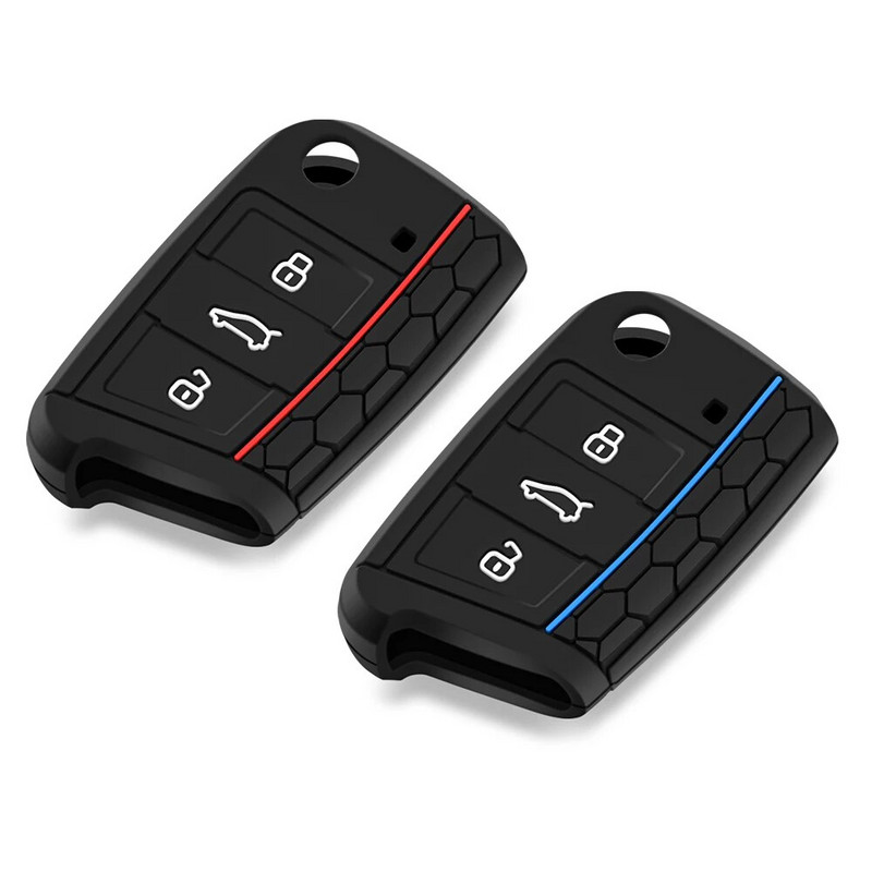 Automobilio rakto dangtelio silikoninis apvalkalas, skirtas VW Golf 7 MK7 VII Tiguan MK2 Polo Skoda Octavia A7 Kodiaq Seat Ateca Leon