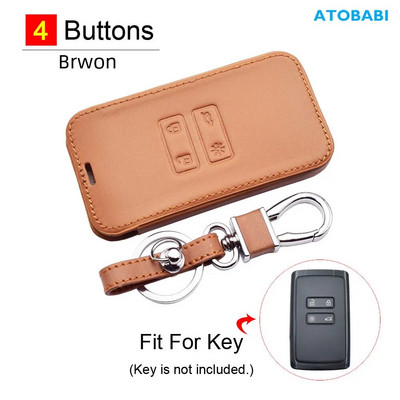 Nahast auto võtmekaane tarvikud Renault Captur Koleos Kadjar Arkana Megane Dacia Duster Sandero Stepway kaugjuhtimispuldi ümbristele