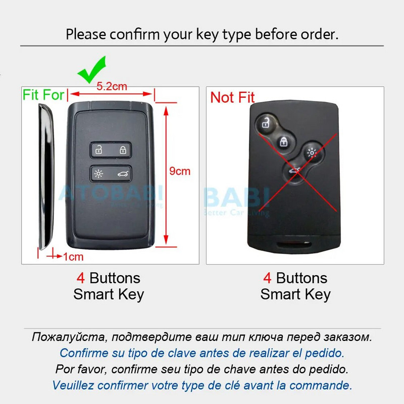 Nahast auto võtmekaane tarvikud Renault Captur Koleos Kadjar Arkana Megane Dacia Duster Sandero Stepway kaugjuhtimispuldi ümbristele