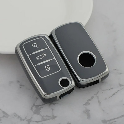 TPU automašīnas atslēgas korpuss automašīnas atslēgas pilna vāka aizsargsoma priekš VW Volkswagen Polo Tiguan Passat Golf Jetta Lavida Skoda Octavia