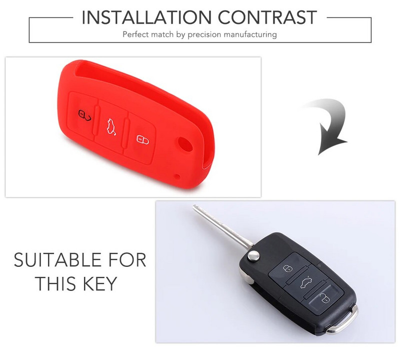 Silikoonist auto võtmeümbris Volkswagen polo passat golf 5 6 jetta tiguan Gol CrossFox Plus Eos Scirocco Beetle auto stiil