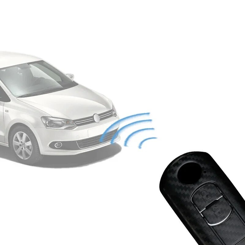 Süsinikust auto võtmekaane võtmeümbris Mazda 2 3 6 Axela Atenza CX-5 CX5 CX-3 CX-7 CX8 CX-9 2016 2017 2018 2/3 nupuga autokott jaoks