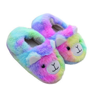 Модни зимни чехли за момичета за малки деца Плюшени топли анимационни животни Детски домашни обувки Малки детски домашни обувки Бебешки артикули