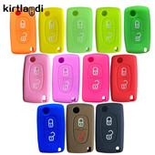 Κάλυμμα θήκης κλειδιού 2 κουμπιών για Citroen C-Crosser C3 C4 Θήκη Picasso Berlingo για Peugeot Partner Tepee 207 307 308 407 Μπρελόκ