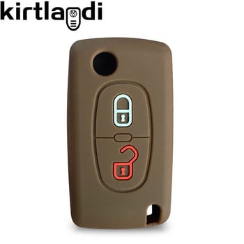 Калъф за ключове с 2 бутона за Citroen C-Crosser C3 C4 Picasso Berlingo Калъф за Peugeot Partner Tepee 207 307 308 407 Ключодържател