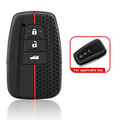 Silikoninis automobilio raktų dangtelis skirtas Toyota Corolla Rav4 Camry 70 CHR Prado 150 Highlander raktų dėklo laikiklio priedai Fob 2 3 mygtukai