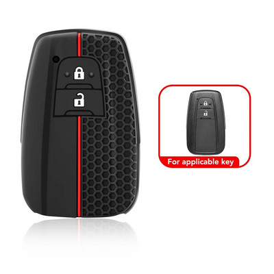 Silikoninis automobilio raktų dangtelis skirtas Toyota Corolla Rav4 Camry 70 CHR Prado 150 Highlander raktų dėklo laikiklio priedai Fob 2 3 mygtukai