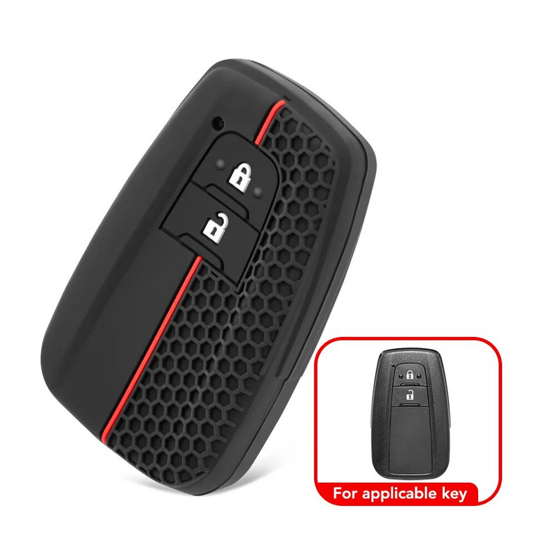 Silikoninis automobilio raktų dangtelis skirtas Toyota Corolla Rav4 Camry 70 CHR Prado 150 Highlander raktų dėklo laikiklio priedai Fob 2 3 mygtukai