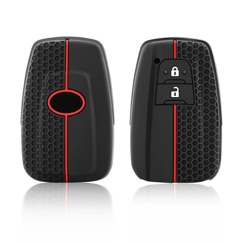 Silikoninis automobilio raktų dangtelis skirtas Toyota Corolla Rav4 Camry 70 CHR Prado 150 Highlander raktų dėklo laikiklio priedai Fob 2 3 mygtukai