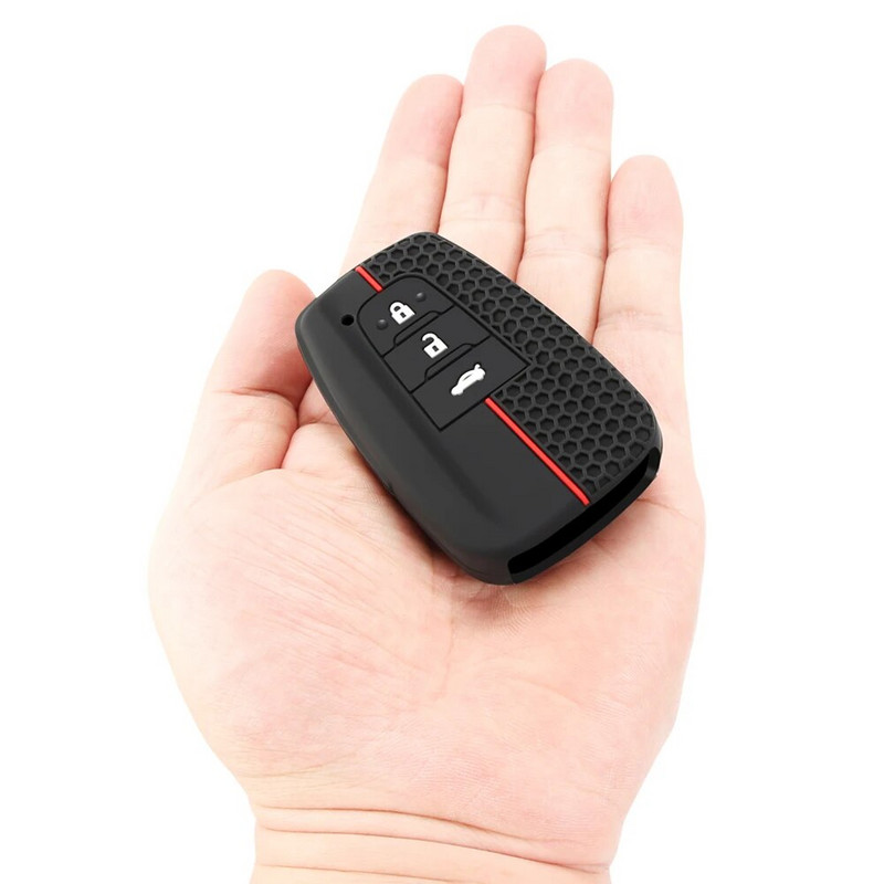 Silikoninis automobilio raktų dangtelis skirtas Toyota Corolla Rav4 Camry 70 CHR Prado 150 Highlander raktų dėklo laikiklio priedai Fob 2 3 mygtukai