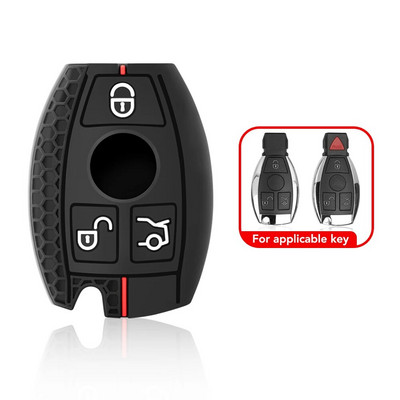 Προστατευτικό θήκης κλειδιού τηλεχειριστηρίου σιλικόνης για Mercedes Benz A Classe A180 A200 A260 CES CLK ανταλλακτικό τηλεχειριστηρίου κλειδιού αυτοκινήτου