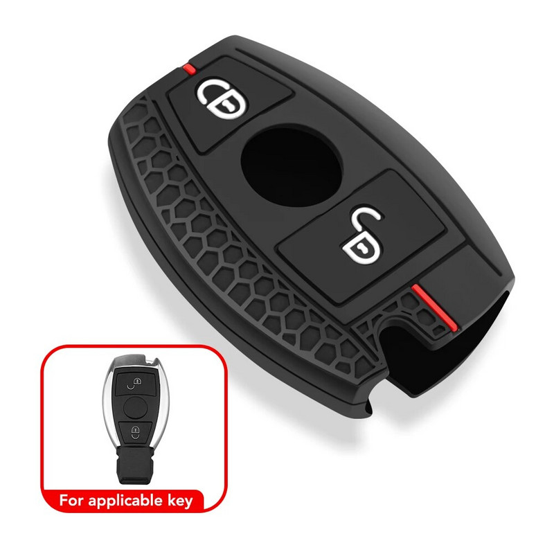 Προστατευτικό θήκης κλειδιού τηλεχειριστηρίου σιλικόνης για Mercedes Benz A Classe A180 A200 A260 CES CLK ανταλλακτικό τηλεχειριστηρίου κλειδιού αυτοκινήτου
