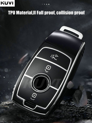 Electroplate TPU Κάλυμμα θήκης κλειδιού αυτοκινήτου Shell Fob για Mercedes Benz ABCES Class W204 W205 W212 W213 W176 GLC CLA AMG W177