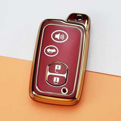 Μαλακή θήκη κλειδιού αυτοκινήτου TPU για Toyota Aqua RAV4 Land Cruiser Camry Prado Corolla Prius Κάλυμμα τηλεχειριστηρίου χωρίς κλειδί 2 3 κουμπιά 2013 2014