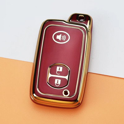 Μαλακή θήκη κλειδιού αυτοκινήτου TPU για Toyota Aqua RAV4 Land Cruiser Camry Prado Corolla Prius Κάλυμμα τηλεχειριστηρίου χωρίς κλειδί 2 3 κουμπιά 2013 2014