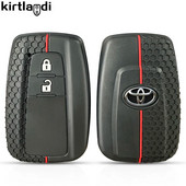 Silikoninis automobilio nuotolinio rakto dėklas, skirtas Toyota CHR Camry Prius Land Cruiser Prado baldams Corolla Yaris RAV4 Highlander grandinėle