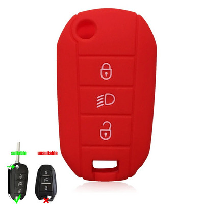 Silikoninis sulankstomas rakto pakabukas skirtas Peugeot 208 2008 301 308 3008 RCZ 508 408 2008 307 dėklas Citroen C3 C4 Berlingo 2021