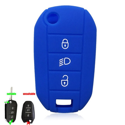 Silikoninis sulankstomas rakto pakabukas skirtas Peugeot 208 2008 301 308 3008 RCZ 508 408 2008 307 dėklas Citroen C3 C4 Berlingo 2021