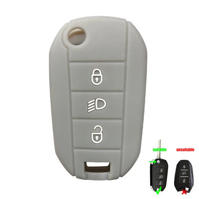 Silikoninis sulankstomas rakto pakabukas skirtas Peugeot 208 2008 301 308 3008 RCZ 508 408 2008 307 dėklas Citroen C3 C4 Berlingo 2021