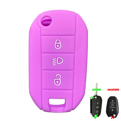 Silikoninis sulankstomas rakto pakabukas skirtas Peugeot 208 2008 301 308 3008 RCZ 508 408 2008 307 dėklas Citroen C3 C4 Berlingo 2021