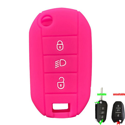 Silikoninis sulankstomas rakto pakabukas skirtas Peugeot 208 2008 301 308 3008 RCZ 508 408 2008 307 dėklas Citroen C3 C4 Berlingo 2021