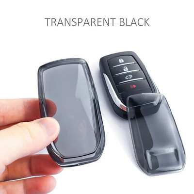 Черен прозрачен калъф за ключодържател за Toyota за Sienna за Venza за Hilux Аксесоари за модификация на калъфа за автомобилни ключове