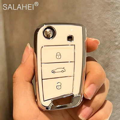 Kokkupandav auto võtmeümbrise kate Kaugkaitse VW Volkswagen Golf 7 MK7 Tiguan MK2 SEAT Ateca Leon FR 2 Ibiza Skoda Octavia A7 jaoks