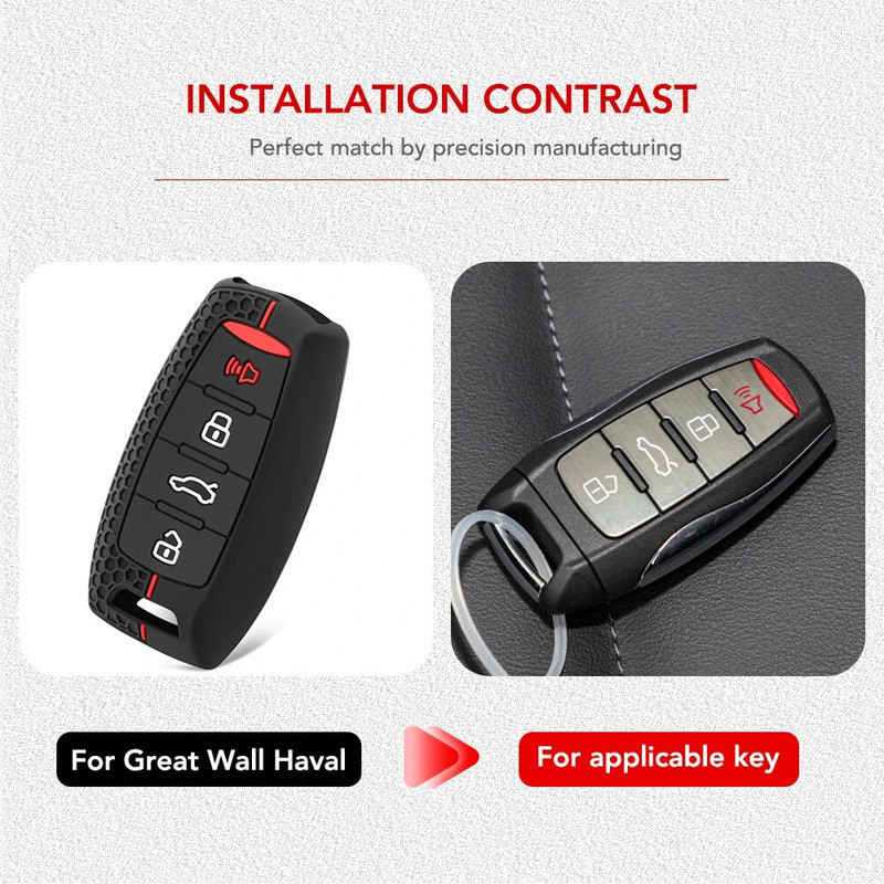 4 nupuga auto võtmeümbrise kate Great Wall Haval Jolion 2022 H6 H7 H4 H9 F5 F7 F7X F7H H2S GMW Dargo Shell Fob tarvikud