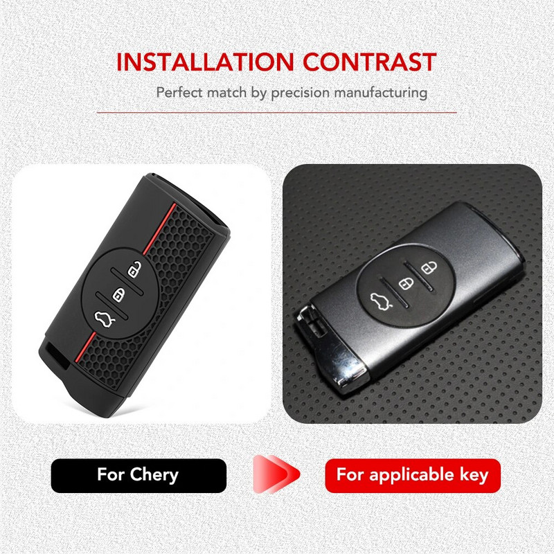 Θήκη κάλυμμα κλειδιού αυτοκινήτου τηλεχειριστηρίου σιλικόνης για Chery Tiggo 7 pro 8 Pro Exeed Tiggo 2 3x Arrizo 5 Pro Gx 5x EQ7 tiggo 4 αξεσουάρ αυτοκινήτου