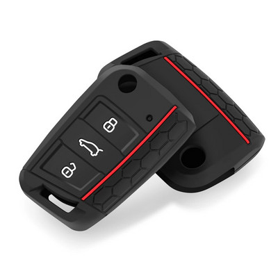 Калъф за ключове със силиконова обвивка за VW Volkswagen Golf 7 MK7 Tiguan MK2 за SEAT Ateca Leon FR 2 Ibiza за Skoda Octavia A7