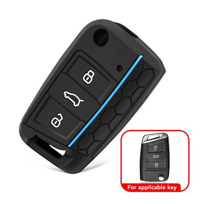 Silikoonist Shell auto võtmeümbrise kate VW Volkswagen Golf 7 MK7 Tiguan MK2 jaoks SEAT Ateca Leon FR 2 Ibiza jaoks Skoda Octavia A7 jaoks