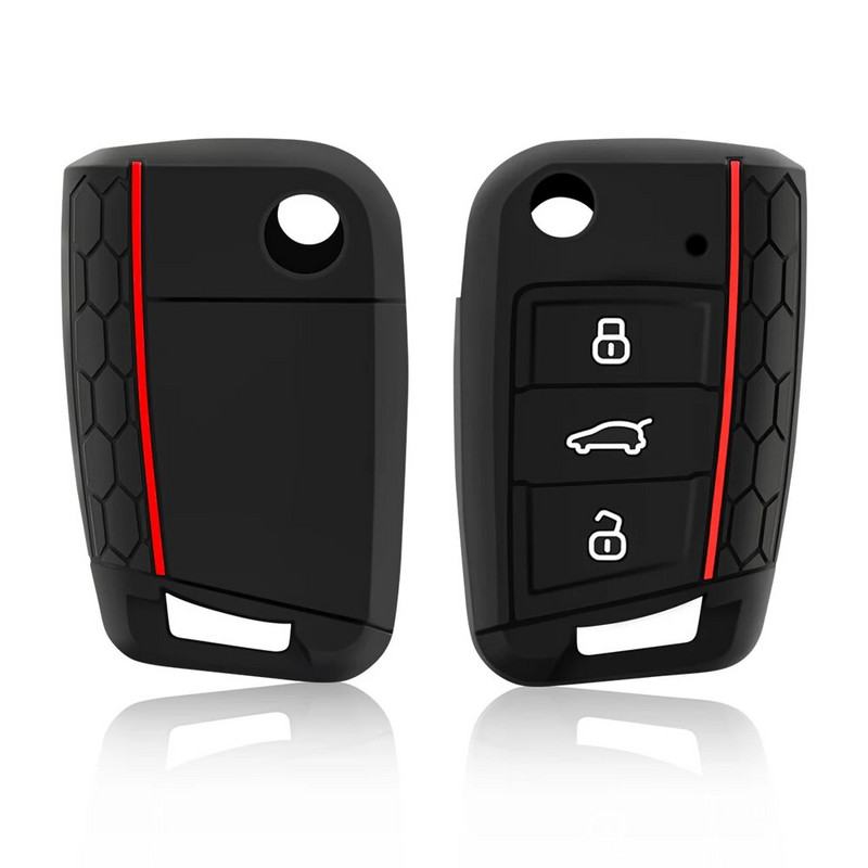 Silikoonist Shell auto võtmeümbrise kate VW Volkswagen Golf 7 MK7 Tiguan MK2 jaoks SEAT Ateca Leon FR 2 Ibiza jaoks Skoda Octavia A7 jaoks