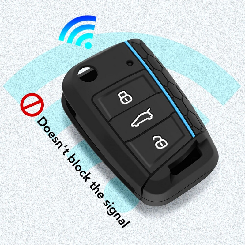 Silikoonist Shell auto võtmeümbrise kate VW Volkswagen Golf 7 MK7 Tiguan MK2 jaoks SEAT Ateca Leon FR 2 Ibiza jaoks Skoda Octavia A7 jaoks